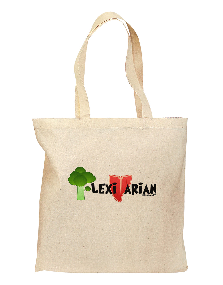 Flexitarian Grocery Tote Bag by TooLoud-Grocery Tote-TooLoud-Natural-Medium-Davson Sales