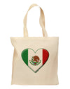 Mexican Flag Heart - Beveled Grocery Tote Bag by TooLoud-Grocery Tote-TooLoud-Natural-Medium-Davson Sales