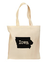 Iowa - United States Shape Grocery Tote Bag-Grocery Tote-TooLoud-Natural-Medium-Davson Sales