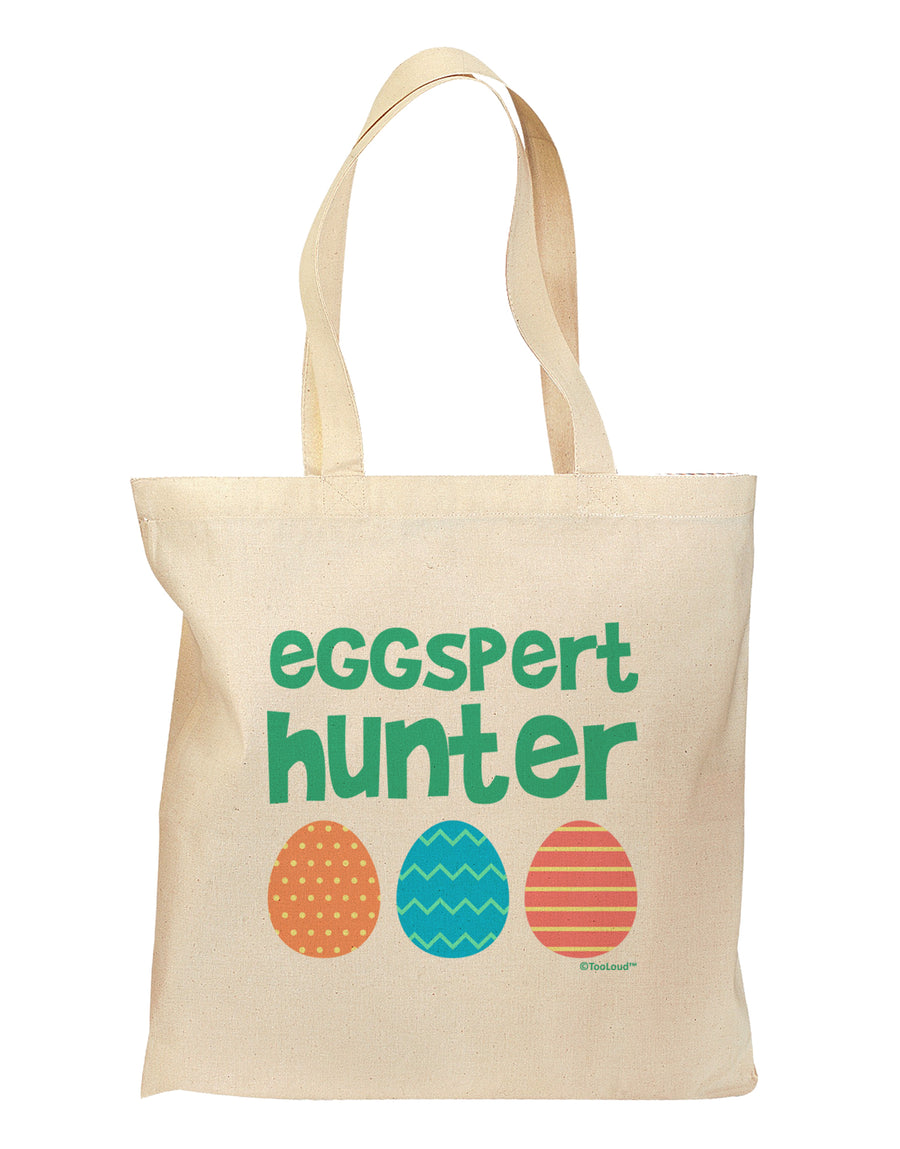 Eggspert Hunter - Easter - Green Grocery Tote Bag by TooLoud-Grocery Tote-TooLoud-Natural-Medium-Davson Sales