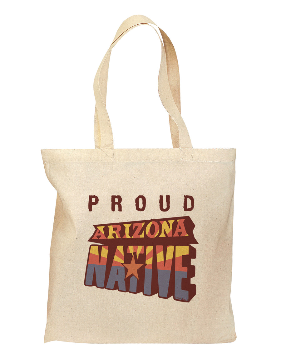 Proud Arizona Native Grocery Tote Bag - Natural-Grocery Tote-TooLoud-Natural-Medium-Davson Sales