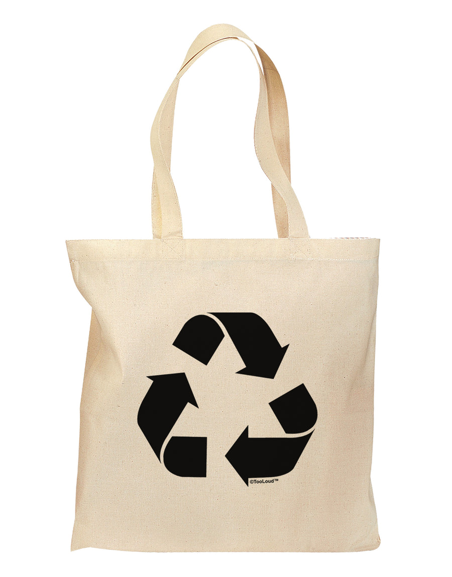 Recycle Black and White Grocery Tote Bag by TooLoud-Grocery Tote-TooLoud-Natural-Medium-Davson Sales