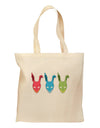 Scary Bunny Tri-color Grocery Tote Bag-Grocery Tote-TooLoud-Natural-Medium-Davson Sales