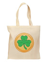 Shamrock Button Vector Design Grocery Tote Bag by TooLoud-Grocery Tote-TooLoud-Natural-Medium-Davson Sales