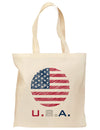 American Flag Scribble Grocery Tote Bag-Grocery Tote-TooLoud-Natural-Medium-Davson Sales