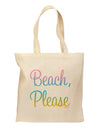 Beach Please - Summer Colors Grocery Tote Bag-Grocery Tote-TooLoud-Natural-Medium-Davson Sales