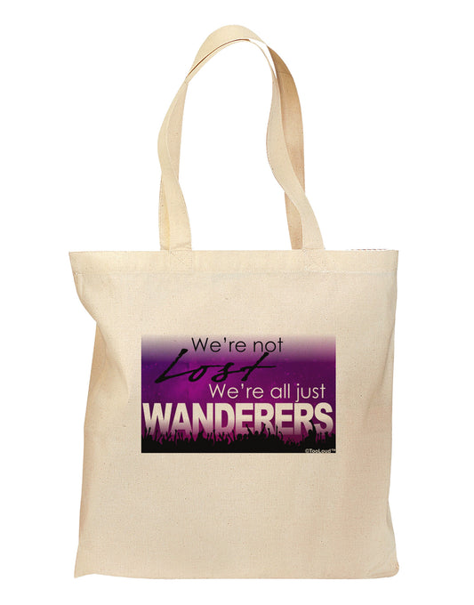 We're All Just Wanderers Grocery Tote Bag-Grocery Tote-TooLoud-Natural-Medium-Davson Sales