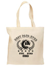 Best Papa Ever Distressed Collegiate Grocery Tote Bag-Grocery Tote-TooLoud-Natural-Medium-Davson Sales