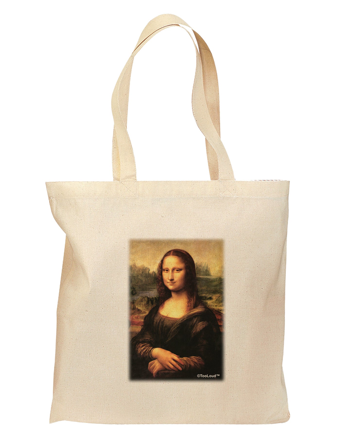 Mona Painting Grocery Tote Bag - Natural-Grocery Tote-TooLoud-Natural-Medium-Davson Sales