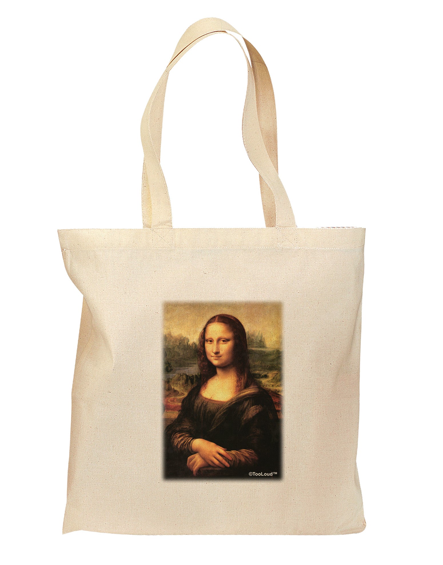 Mona Painting Grocery Tote Bag - Natural-Grocery Tote-TooLoud-Natural-Medium-Davson Sales