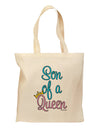 Son of a Queen - Matching Mom and Son Design Grocery Tote Bag by TooLoud-Grocery Tote-TooLoud-Natural-Medium-Davson Sales