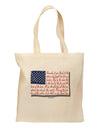 Veterans Scripted Flag Grocery Tote Bag-Grocery Tote-TooLoud-Natural-Medium-Davson Sales