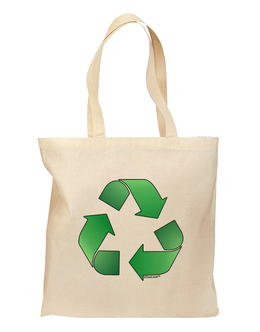 Recycle Green Grocery Tote Bag by TooLoud-Grocery Tote-TooLoud-Natural-Medium-Davson Sales