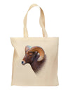 Majestic Bighorn Ram Grocery Tote Bag - Natural-Grocery Tote-TooLoud-Natural-Medium-Davson Sales