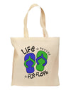 Life is Better in Flip Flops - Blue and Green Grocery Tote Bag-Grocery Tote-TooLoud-Natural-Medium-Davson Sales