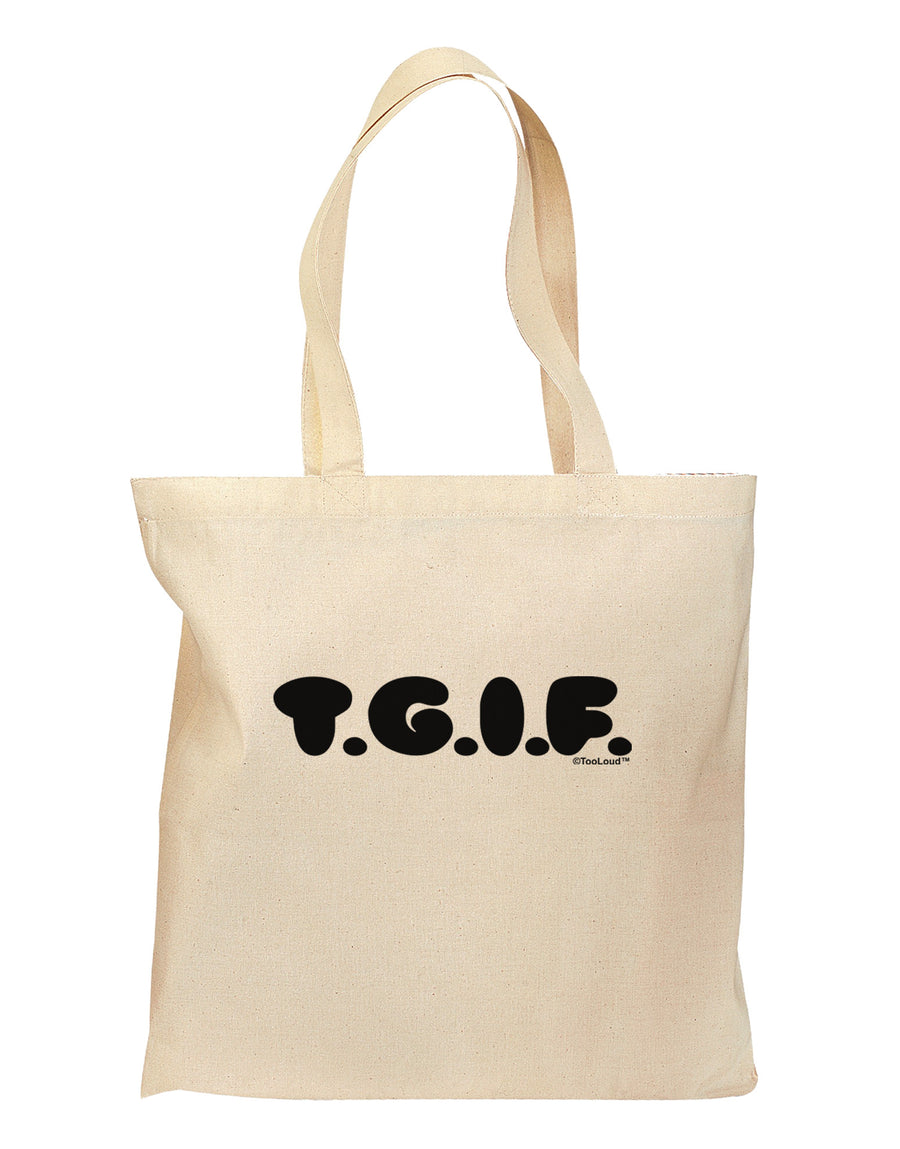 Thank God It's Friday - TGIF Grocery Tote Bag by TooLoud-Grocery Tote-TooLoud-Natural-Medium-Davson Sales