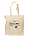 TooLoud Web Designer Not Miracle Worker Grocery Tote Bag-Grocery Tote-TooLoud-Natural-Medium-Davson Sales