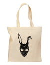 Scary Bunny Face Black Grocery Tote Bag-Grocery Tote-TooLoud-Natural-Medium-Davson Sales