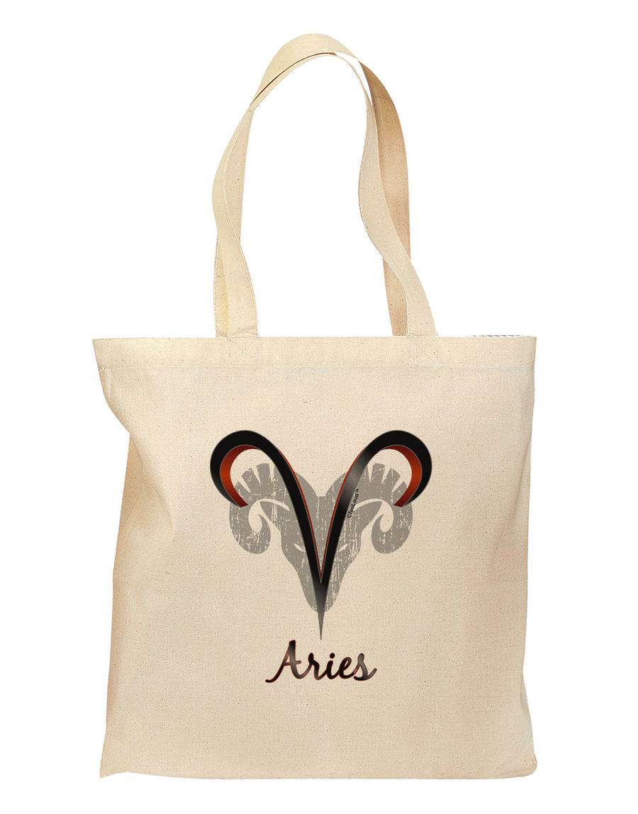 Aries Symbol Grocery Tote Bag-Grocery Tote-TooLoud-Natural-Medium-Davson Sales