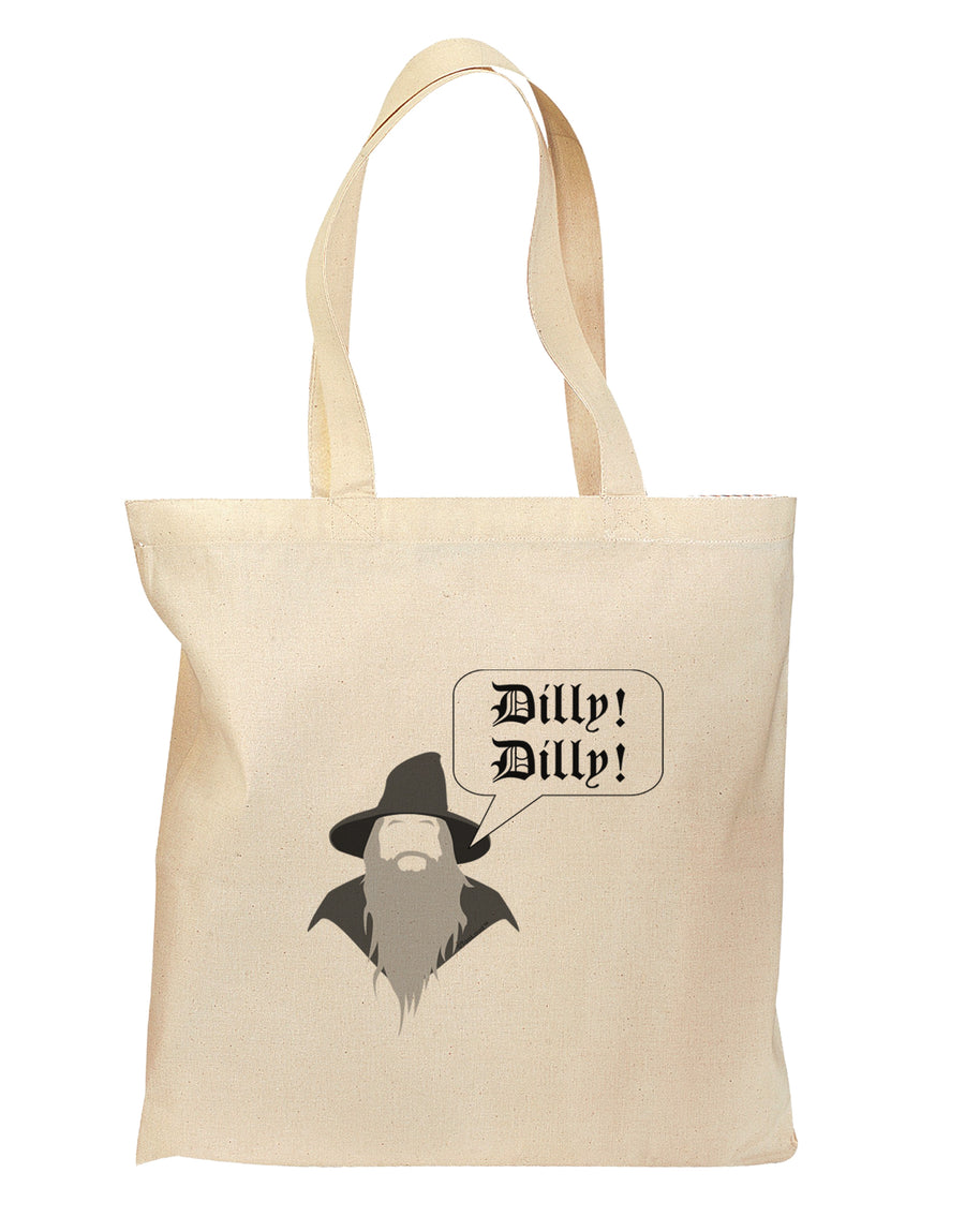 Wizard Dilly Dilly Grocery Tote Bag - Natural by TooLoud-Grocery Tote-TooLoud-Natural-Medium-Davson Sales