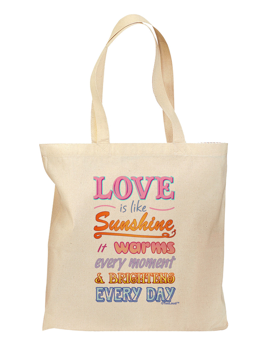 Love is like Sunshine - Quote Grocery Tote Bag-Grocery Tote-TooLoud-Natural-Medium-Davson Sales