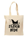 Sleigh Ride BnW Grocery Tote Bag-Grocery Tote-TooLoud-Natural-Medium-Davson Sales