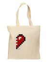 Couples Pixel Heart Design - Right Grocery Tote Bag by TooLoud
