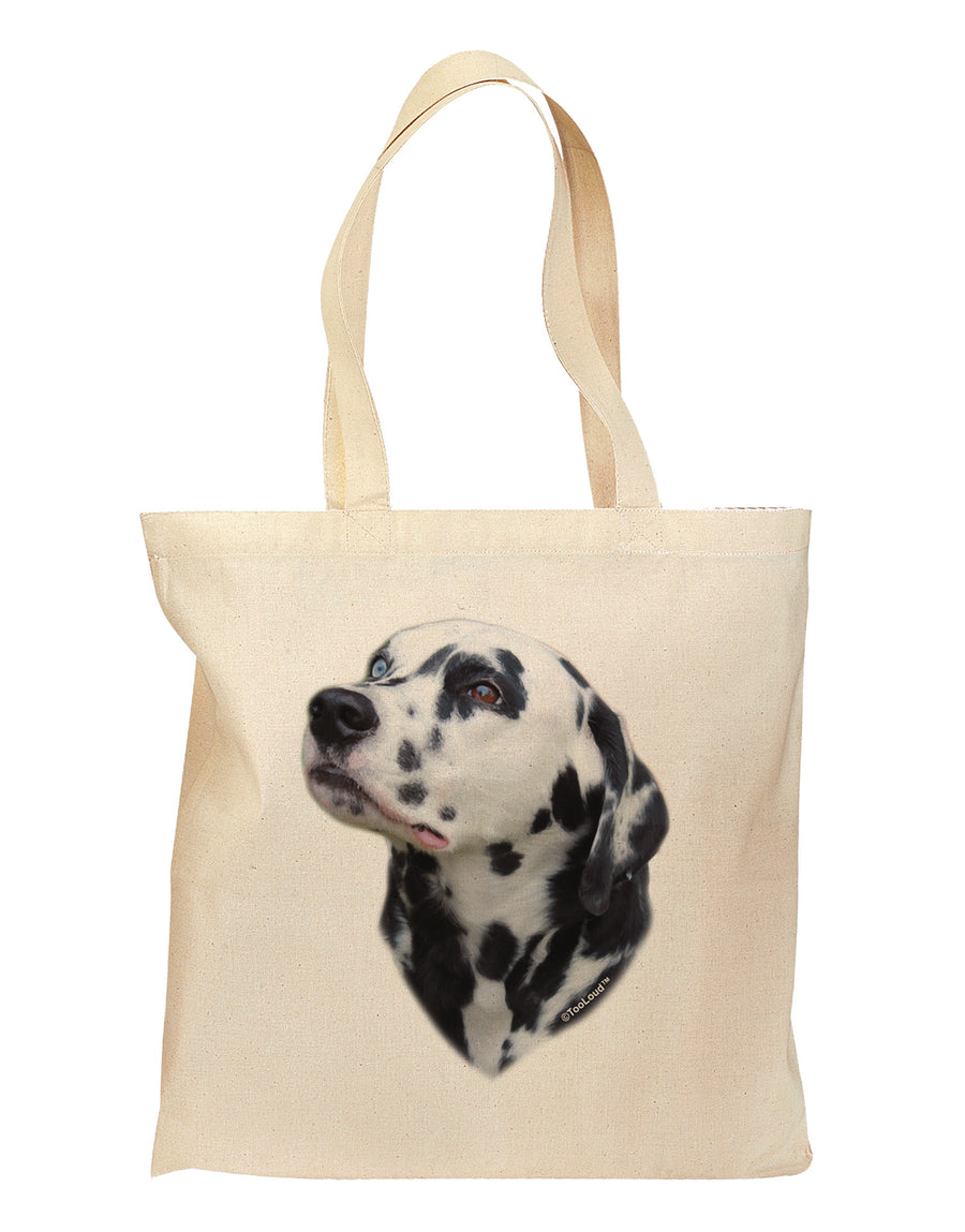 Dalmatian Portrait Grocery Tote Bag by TooLoud-Grocery Tote-TooLoud-Natural-Medium-Davson Sales