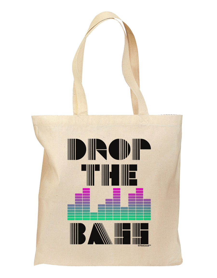 Drop the Bass Grocery Tote Bag-Grocery Tote-TooLoud-Natural-Medium-Davson Sales