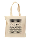 I Heart Christmas Ugly Christmas Sweater Grocery Tote Bag-Grocery Tote-TooLoud-Natural-Medium-Davson Sales