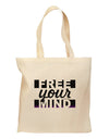 Free Your Mind Text Grocery Tote Bag-Grocery Tote-TooLoud-Natural-Medium-Davson Sales