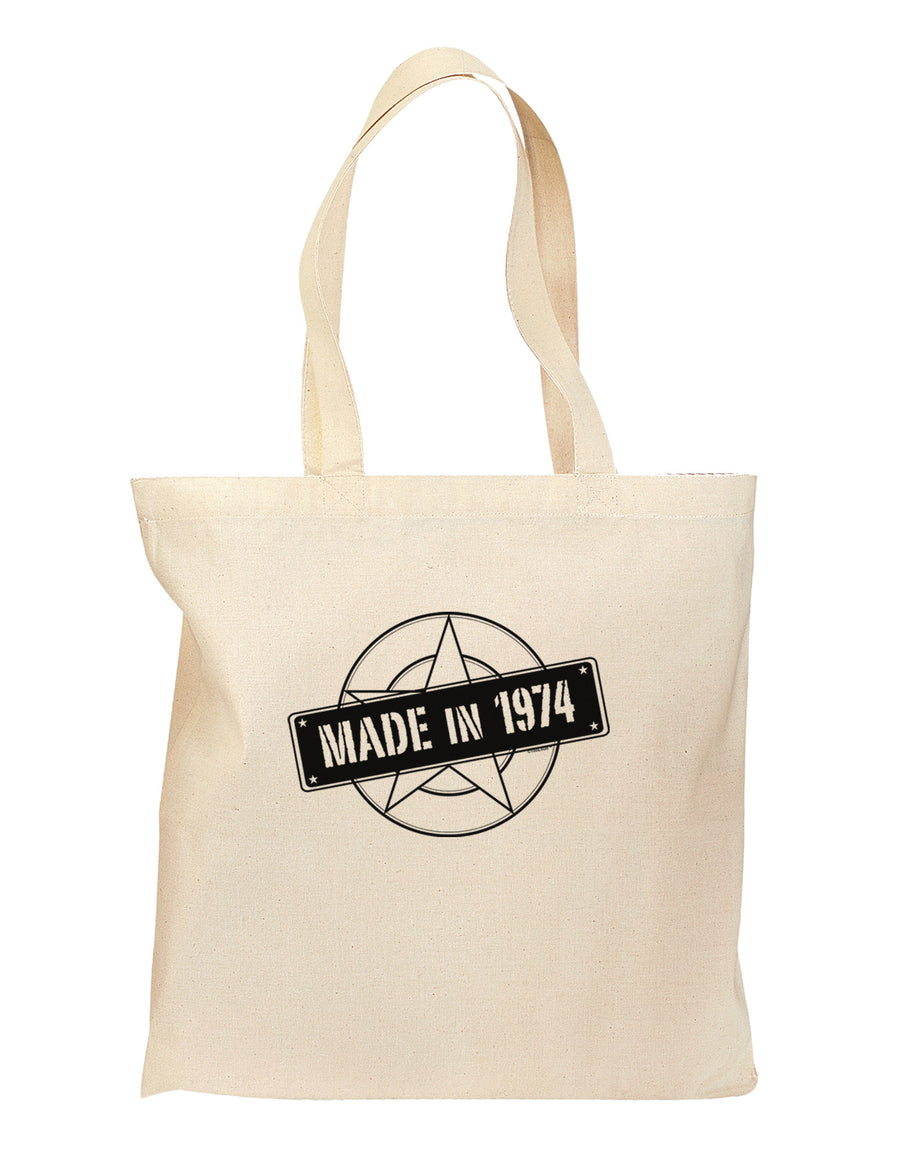 40th Birthday Made In Birth Year 1974 Grocery Tote Bag-Grocery Tote-TooLoud-Natural-Medium-Davson Sales