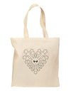 Heart Snowflake Christmas Grocery Tote Bag-Grocery Tote-TooLoud-Natural-Medium-Davson Sales