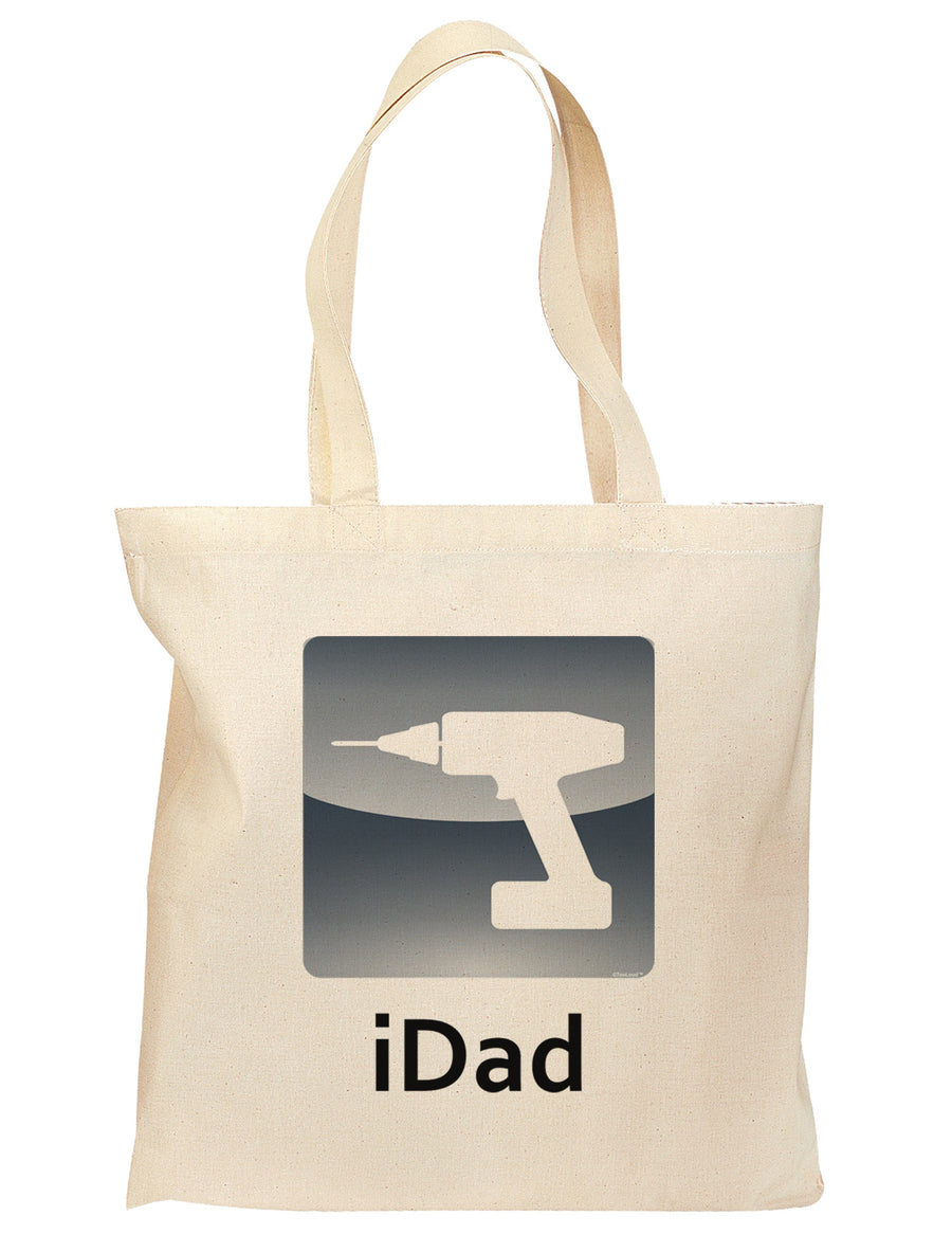 iDad Drill Grocery Tote Bag-Grocery Tote-TooLoud-Natural-Medium-Davson Sales