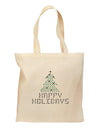 Happy Holidays Sparkles Grocery Tote Bag-Grocery Tote-TooLoud-Natural-Medium-Davson Sales