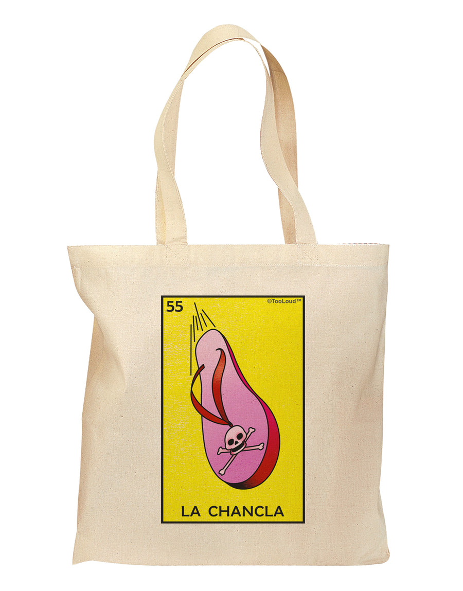 La Chancla Loteria Solid Grocery Tote Bag by TooLoud-TooLoud-Natural-Davson Sales
