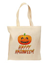 Jack-O-Lantern Watercolor Halloween Grocery Tote Bag-Grocery Tote-TooLoud-Natural-Medium-Davson Sales