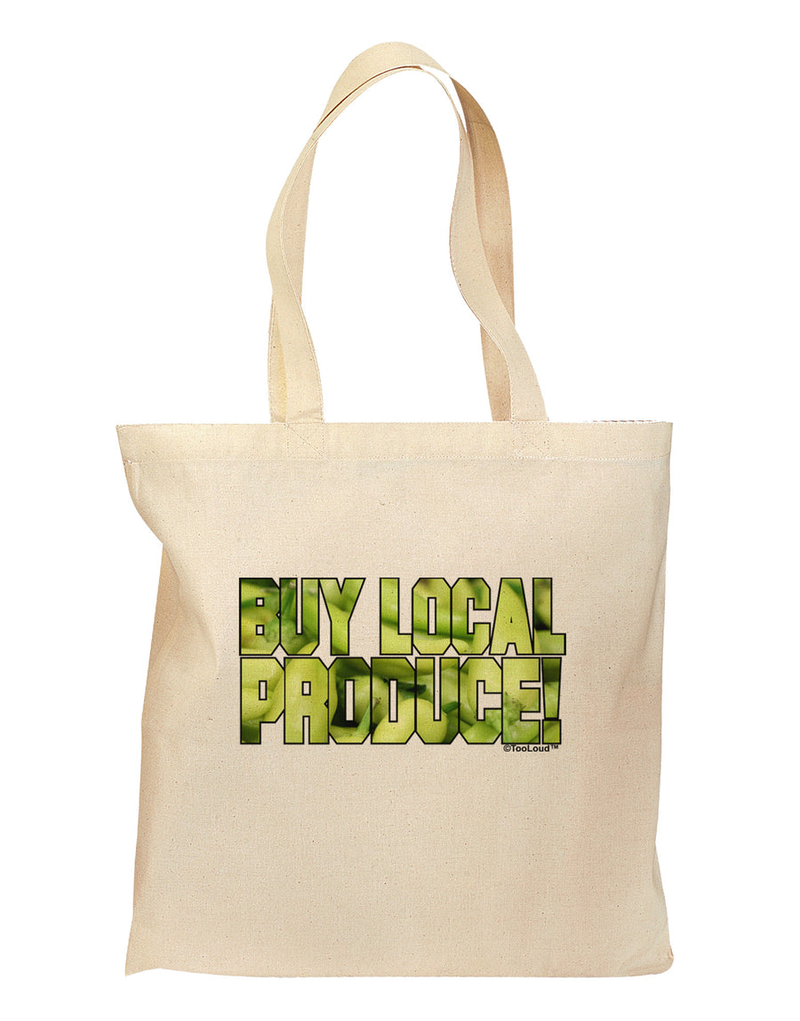 Buy Local - Jalapenos Text Grocery Tote Bag-Grocery Tote-TooLoud-Natural-Medium-Davson Sales