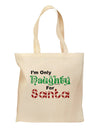 Naughty For Santa Grocery Tote Bag-Grocery Tote-TooLoud-Natural-Medium-Davson Sales