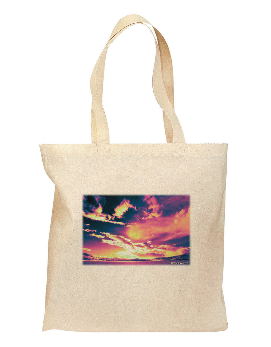 Blue Mesa Reservoir Surreal Grocery Tote Bag-Grocery Tote-TooLoud-Natural-Medium-Davson Sales