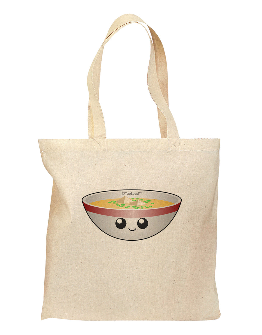 Cute Miso Soup Bowl Grocery Tote Bag by TooLoud-Grocery Tote-TooLoud-Natural-Medium-Davson Sales