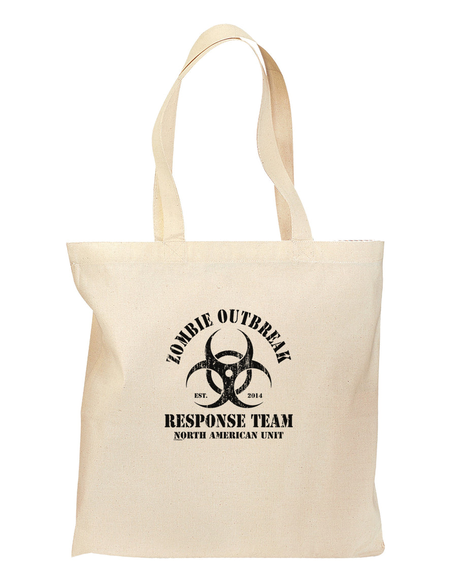 Zombie Outbreak Response Team Biohazard Grocery Tote Bag-Grocery Tote-TooLoud-Natural-Medium-Davson Sales