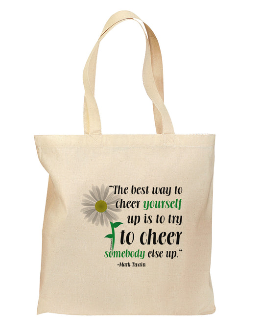 Cheer Yourself Up Mark Twain Grocery Tote Bag - Natural-Grocery Tote-TooLoud-Natural-Medium-Davson Sales