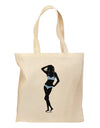 Stripes Bikini Shadow Grocery Tote Bag by TooLoud