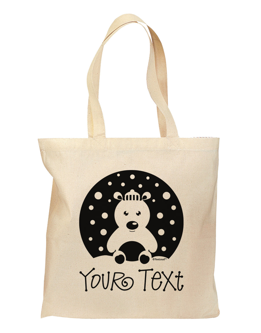 Personalized Matching Polar Bear Family Design - Your Text Grocery Tote Bag-Grocery Tote-TooLoud-Natural-Medium-Davson Sales