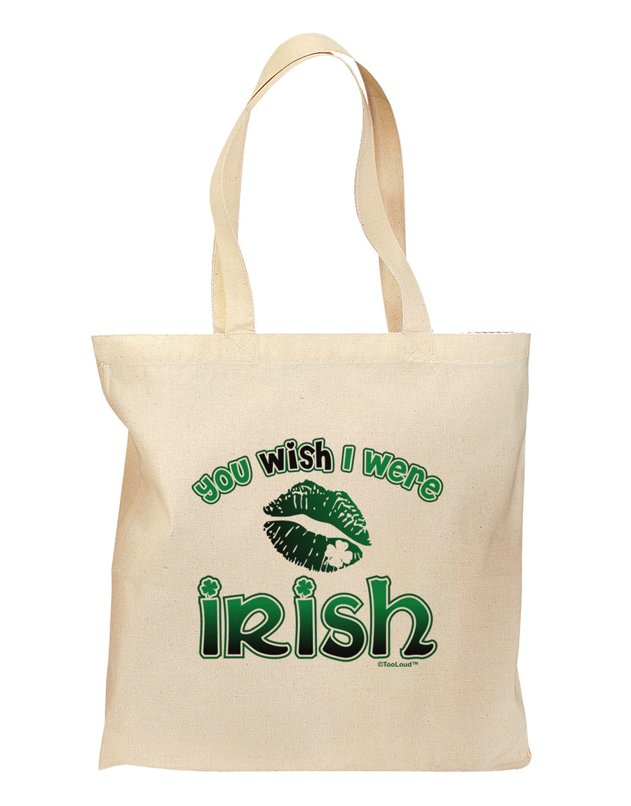 TooLoud You Wish I Were Irish Grocery Tote Bag-Grocery Tote-TooLoud-Natural-Medium-Davson Sales