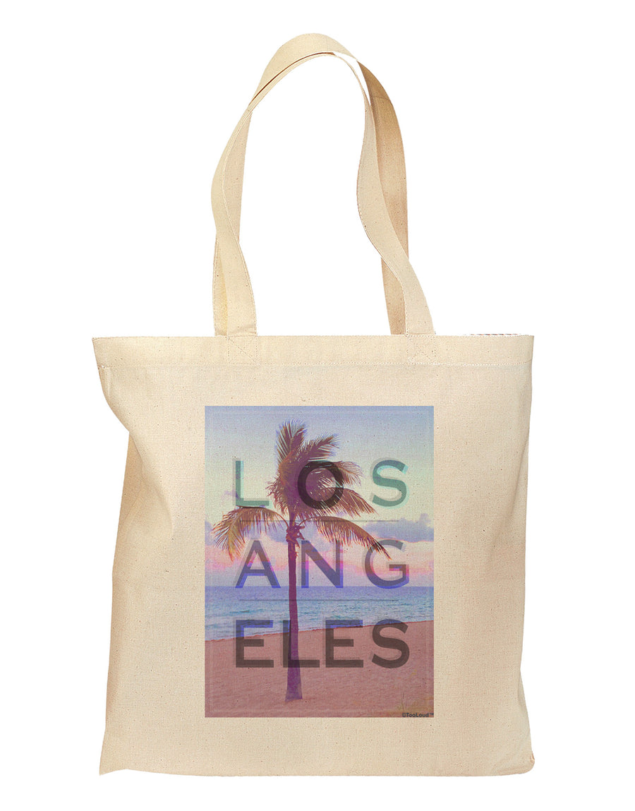 Los Angeles Beach Filter Grocery Tote Bag - Natural-Grocery Tote-TooLoud-Natural-Medium-Davson Sales