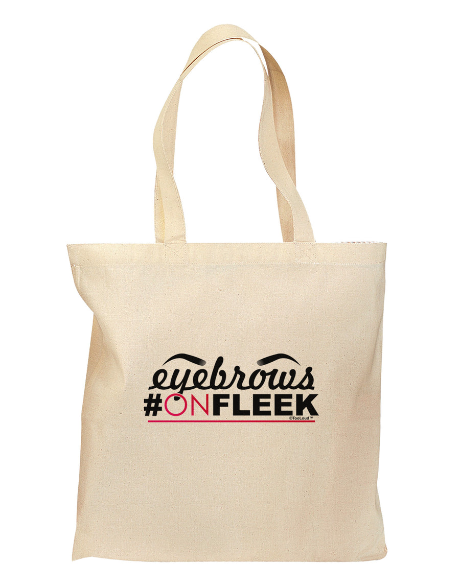 Eyebrows On Fleek Grocery Tote Bag-Grocery Tote-TooLoud-Natural-Medium-Davson Sales