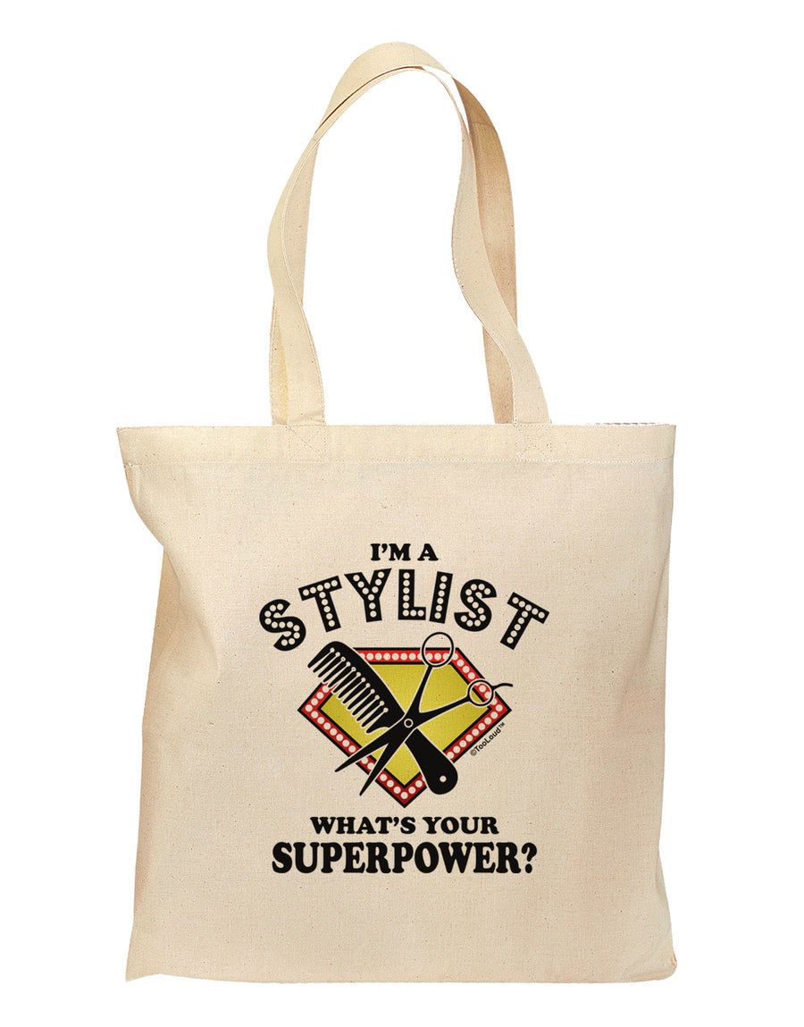 Stylist - Superpower Grocery Tote Bag-Grocery Tote-TooLoud-Natural-Medium-Davson Sales