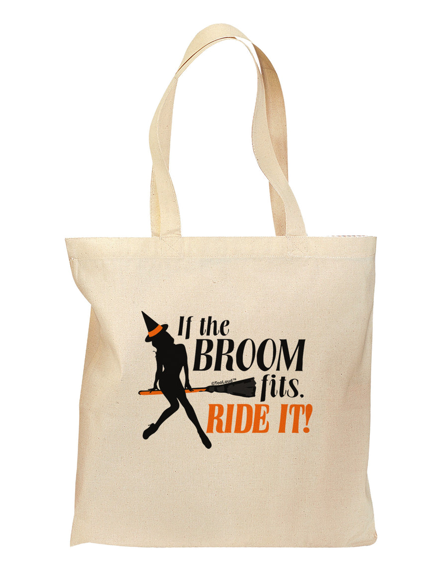 Ride It Orange Grocery Tote Bag-Grocery Tote-TooLoud-Natural-Medium-Davson Sales